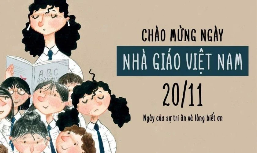 Ảnh thiệp 20/11 hoạt hình