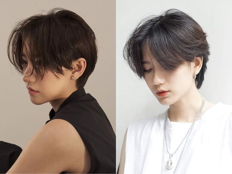 Kiểu tóc layer mullet nữ mặt tròn với vẻ đẹp phi giới tính