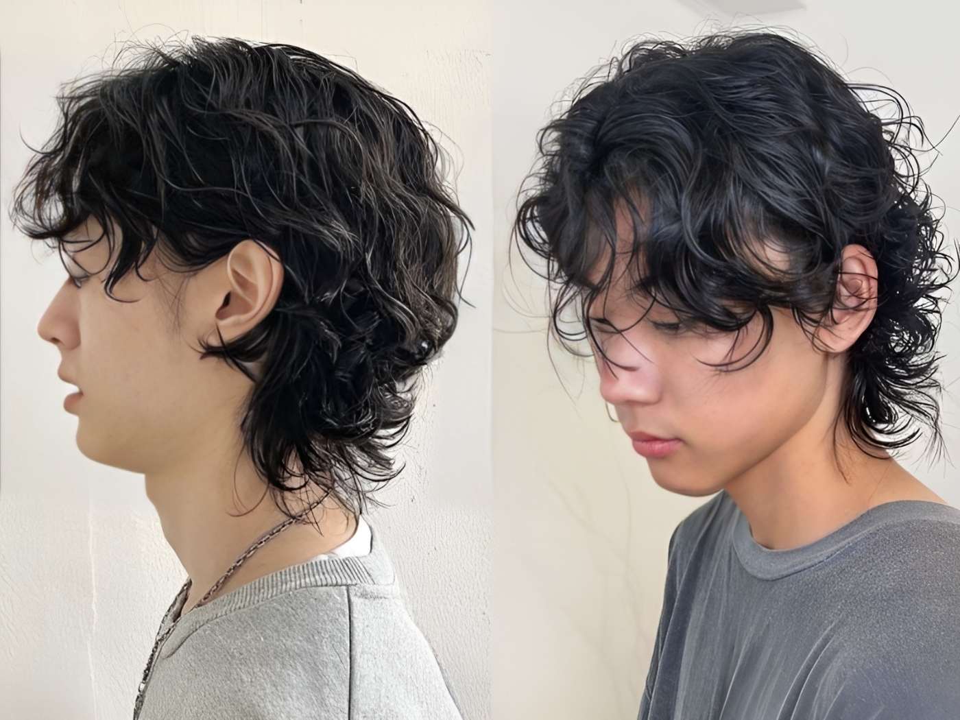 Bạn nam mặt dài có thể biến tấu cho mái tóc thêm phần đặc biệt với kiểu tóc mullet xoăn (Nguồn: chahong.com)Bạn nam mặt dài có thể biến tấu cho mái tóc thêm phần đặc biệt với kiểu tóc mullet xoăn (Nguồn: chahong.com)