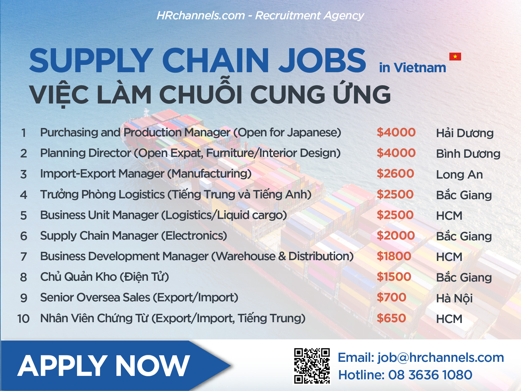 Tuyển dụng nhân sự cấp cao ngành Logistics