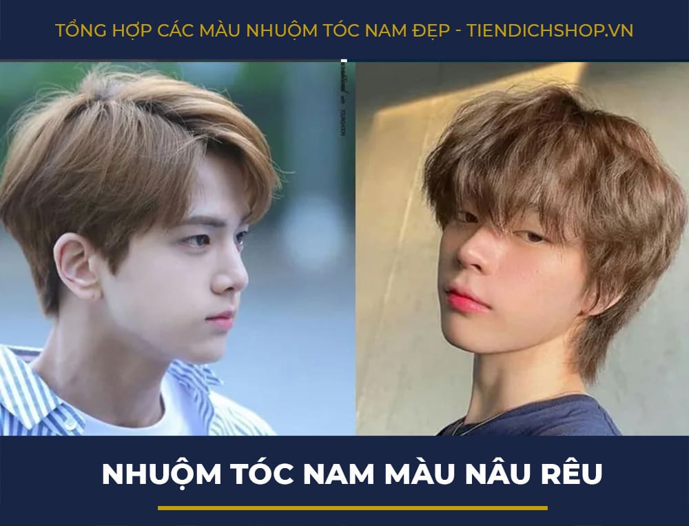 Nhuộm màu tóc nâu rêu nam