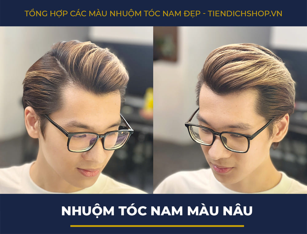 Nhuộm tóc nam màu nâu