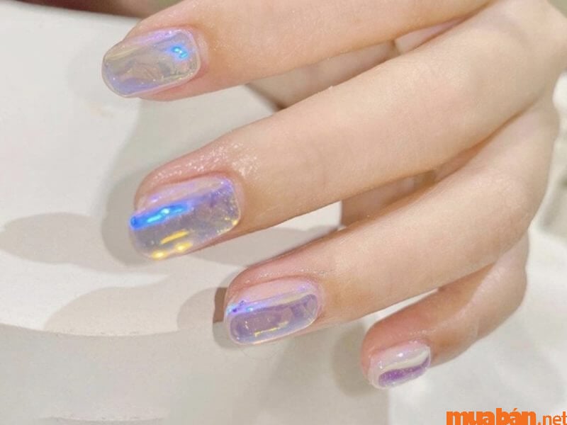 Mẫu nail Hàn Quốc cực quang nhẹ nhàng