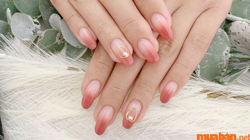 Mẫu nail Hàn Quốc họa tiết đơn giản