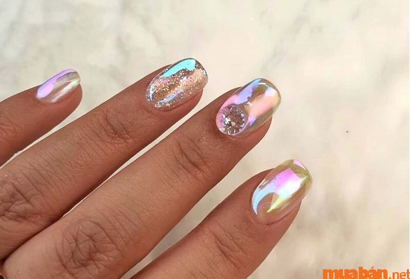 Mẫu nail Hàn Quốc cực quang hiện đại