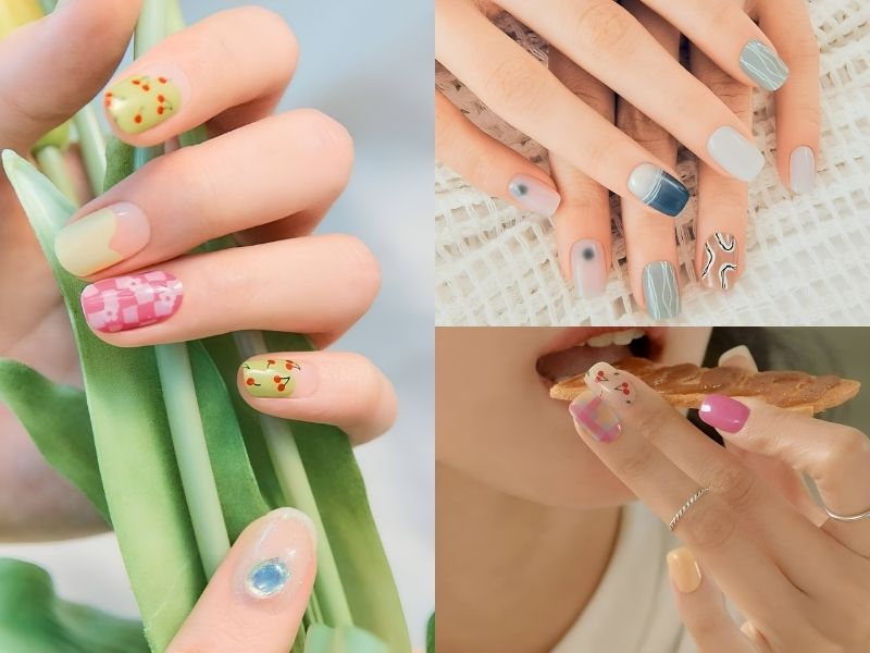 Nail vẽ hoạ tiết dễ thương