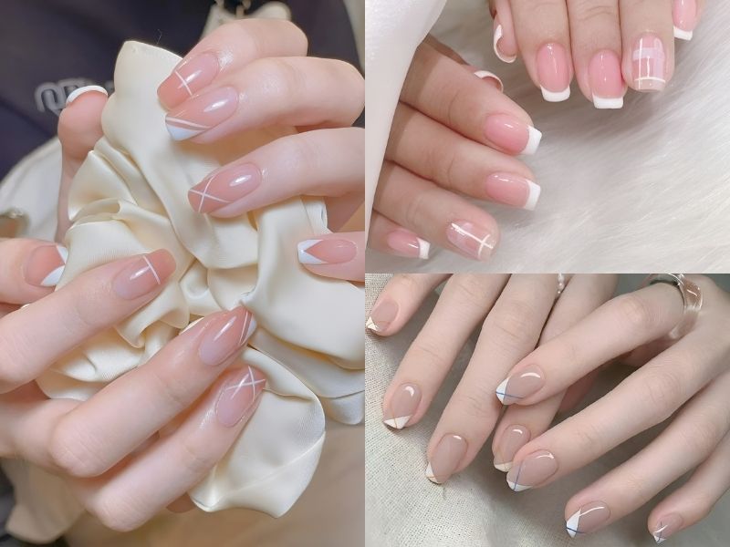 Nail vẽ đầu móng đơn giản