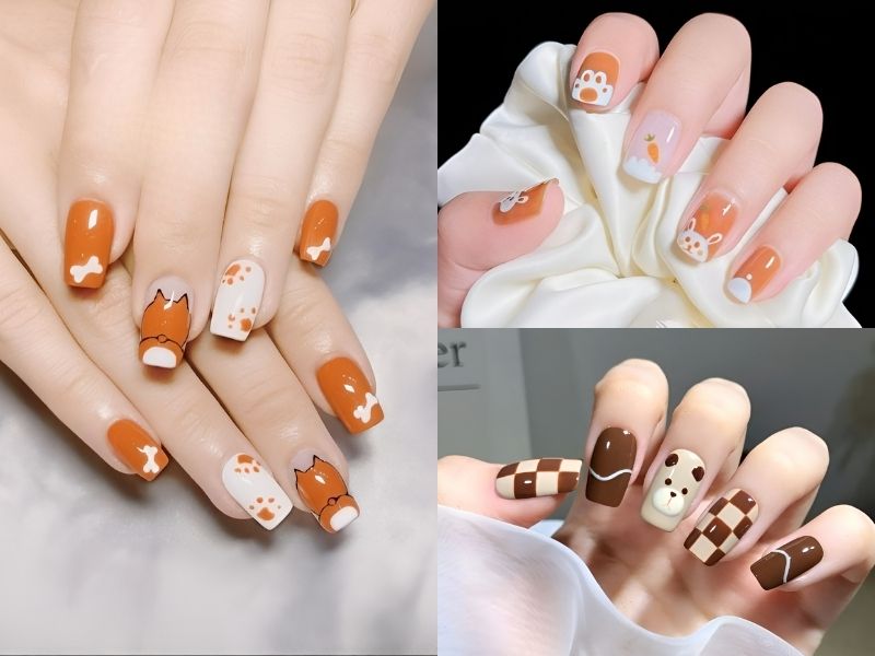 Nail hoạt hình đơn giản, độc đáo