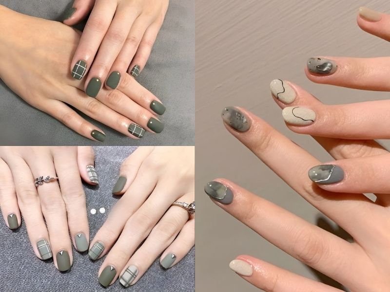 Nail công sở kẻ sọc