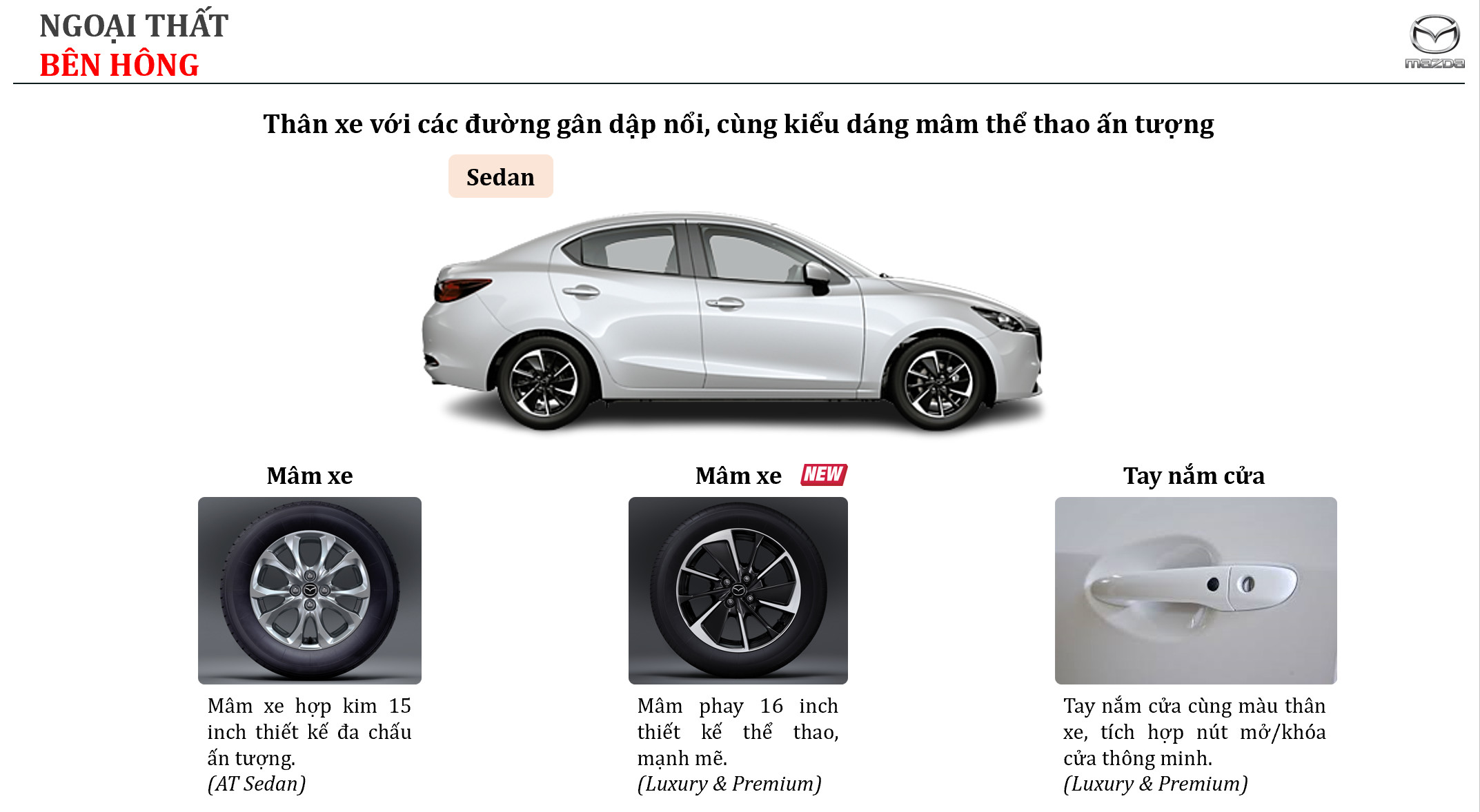 chi tiết thân xe mazda 2