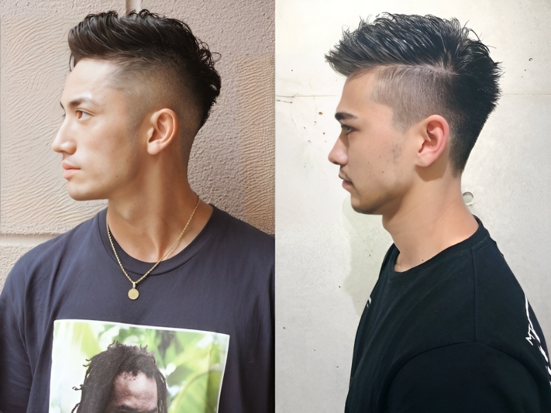 Kiểu mohican undercut có thể kết hợp với kiểu uốn xoăn phồng lịch lãm