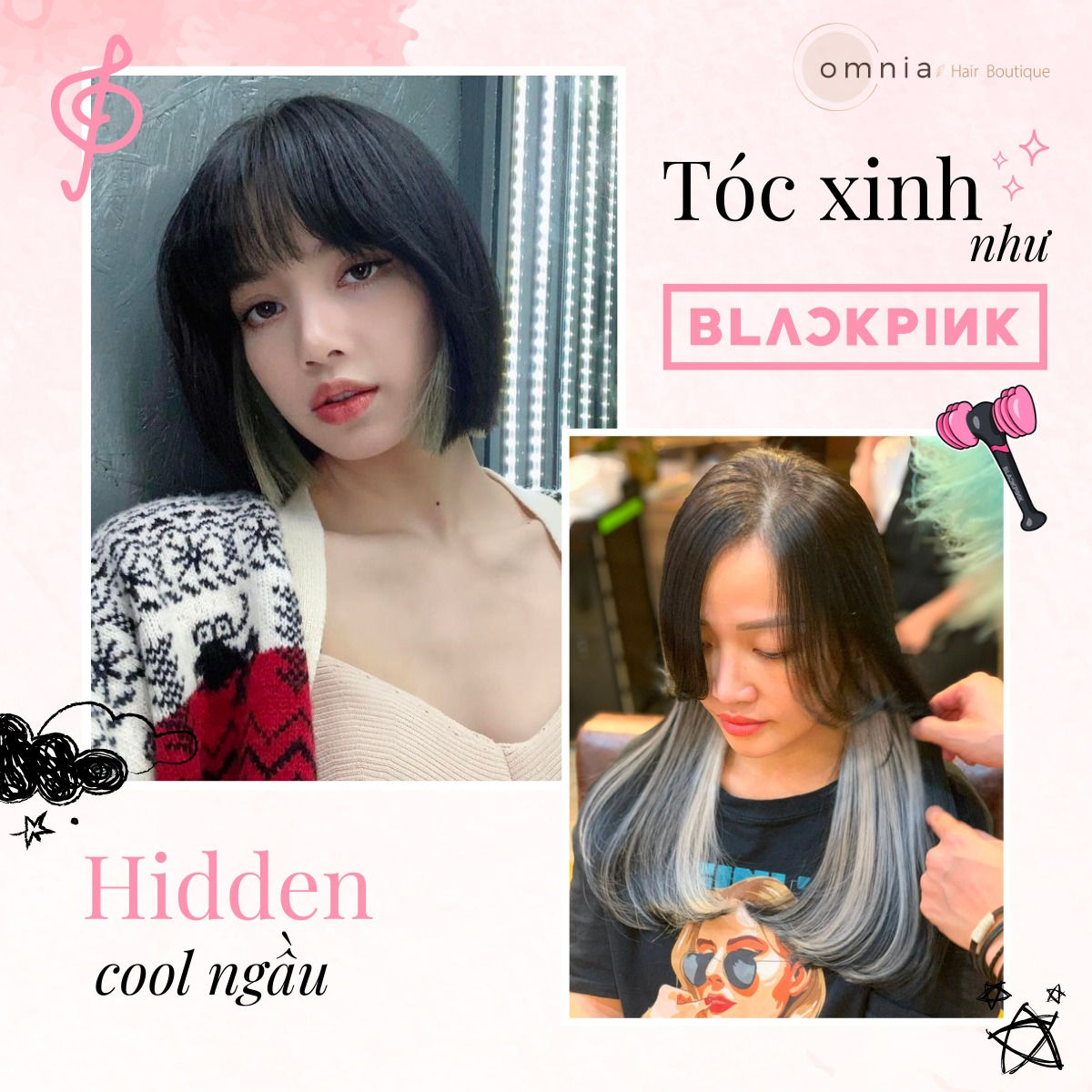 xu hướng nhuộm tóc hidden