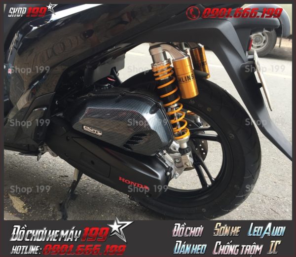 Image of gắn phuộc nhún sau Ohlins có bình dầu original cho xe SH 125 150 2018 2019 2020 giá rẻ tại shop 199