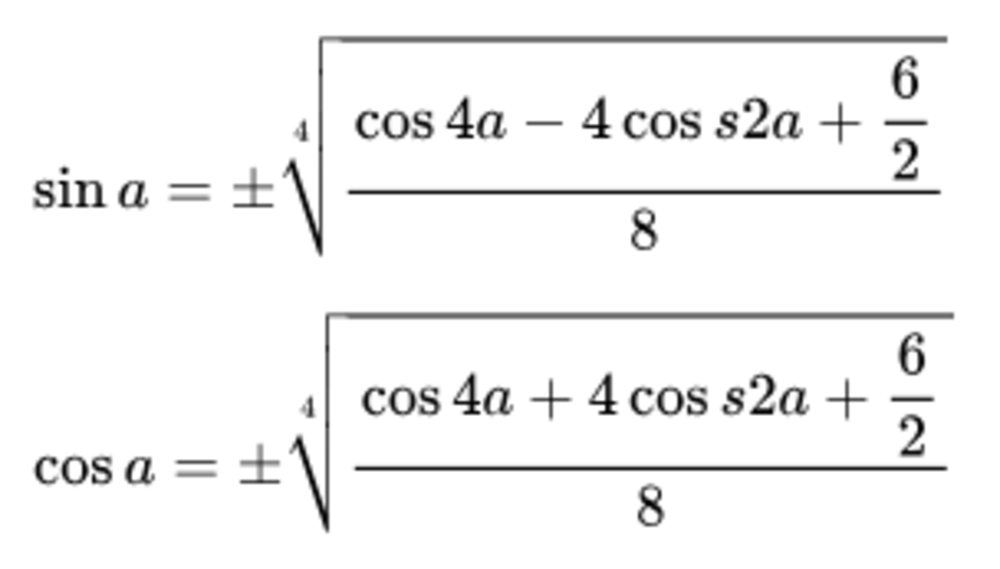 công thức hạ bậc