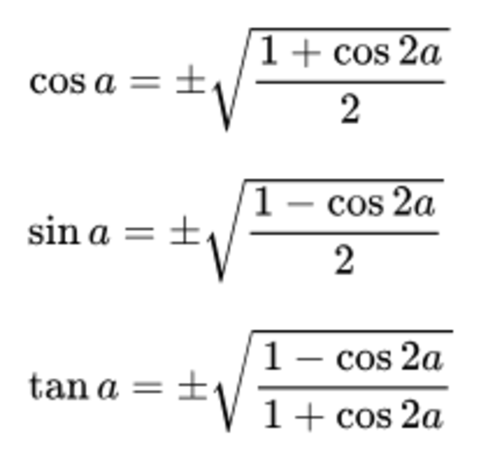 công thức hạ bậc