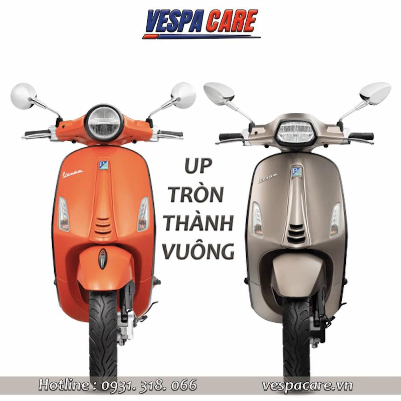 Vespa đèn vuông độ đầu đèn vuông vespa giá tốt