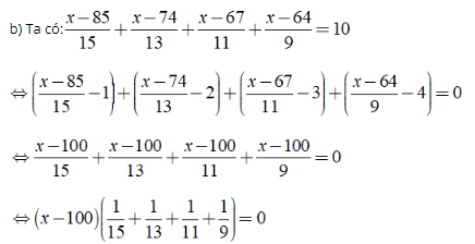 Bài tập: Phương trình đưa được về dạng ax + b = 0