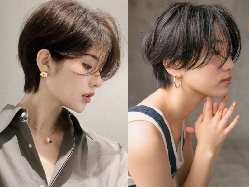 Kiểu tóc này đặc biệt phù hợp với các bạn nữ châu Á (Nguồn: Khadija - Pinterest/ Lala Haircut - Pinterest)